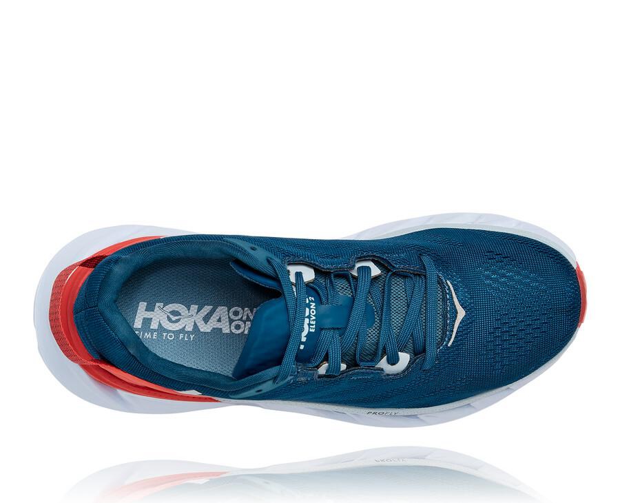 Hoka One One Running Shoes Womens Navy/White - Elevon 2 - 41027GLIK